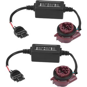 2PCS Car LED Headlight Decoder, LED Decoder Adapter, Auto Warning Strong Error Code Decoder Canceller Capacitors Resistor, LED Load Flash Resistors for Most Cars Trucks SUVs