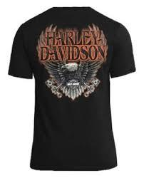 Harley-Davidson Men's Eagle Piston Short Sleeve Crew-Neck Cotton T-Shirt - Black Medium