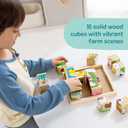 Melissa & Doug Farm Wooden Cube Puzzle with Storage Tray 6-in-1 Animal Puzzle for Toddlers and Preschoolers 16 Wooden Cubes Farm Toy for Kids Ages 3+ - FSC Certified