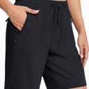 MAGCOMSEN Women's Hiking Shorts Lightweight Quick Dry 8" Golf Shorts Water Resistant with 3 Zipper Pockets (L)