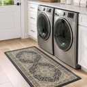 DEXI Anti Fatige Cushioned Kitchen Floor Mats Non Slip Runner 24x59, Black, 59"L x 24"W x 0.4"Th