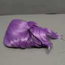 Short Bob Wigs with Bangs for Women Loose Wavy Wig Curly Wavy Shoulder Length Bob Synthetic Cosplay Wig for Girl Colorful Costume Wigs (Purple)