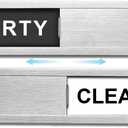 2 x Premium Stainless Steel Dishwasher Magnet Clean Dirty Sign - Strong Magnetic, Easy Slide, Perfect Surface Fit. Ideal for Kitchen, Functional & Decorative Adds a Stylish Touch to Your Dishwasher