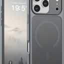 SUPFINE Magnetic for iPhone 17 Pro Max Case (Compatible with MagSafe)(Military Grade Drop Protection)(Camera Protection) Translucent Matte Shockproof Phone Cover, Gray