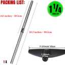 1.25 Inch Stainless Steel Vacuum Extension Wand Compatible with Vacuums using 1 1/4 Inch (1.25in) 32mm Accessories - 1 1/4 Vacuum Extension Tube for Shop Vac (Extension Wand and Hard Floor Brush)
