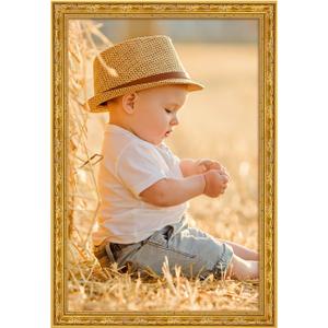 20x30 Ornate Gold Wood Frame, 30x20in Floral Picture Frames, 20 x 30inch Gallery Photo Pic Display with HD Plexiglass, 1.4in Widen 1in Thick, Horizontal Vertical Wall Display