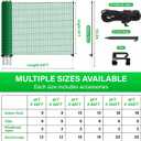 Temporary Fence with Posts, 3x50 Animal Barrier Dog Portable Fencing with Fiberglass Stake Windbreak Rope, Safety Snow Plastic Netting Roll for Garden, Chickens, Backyard Outdoor Protect