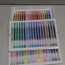 Glitter Gel Pens, 54 Pack Glitter Pens For Adults Coloring Books, 1.0mm Point Colored Pens, Large Capacity Ink Pens for Coloring, Writing, Drawing, Journaling, Note Taking, Office, Home (54PCS-Gift Set)