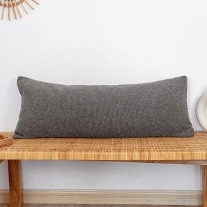 14x36 inch Boucle Lumbar Pillow Cover, Dark Brown Woven Texture Neutral Long Pillow Cover Breathable Cushion Case for Couch Sofa Bed Living Room Home Decor (Cover Only) 14x36 inch Boucle Lumbar Pillow Cover, Dark Brown Woven Texture Neutral Long Pillow Cover Breathable Cushion Case for Couch Sofa Bed Living Room Home Decor (Cover Only)