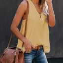 Women's Summer Basic Sleeveless V Neck Casual Tank Tops Loose Shirts