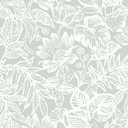 CiCiwind 17.3"393.7" Peel and Stick Wallpaper for Bathroom Bedroom Green and White Floral Removable Self Adhesive Modern Contact Paper Tropical Leaf Wall Paper Laundry Room Papel Tapiz para Pared