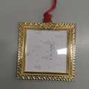 Laraine Christmas Tree Ornaments – Decorative Hanging 2025 Holiday Keepsake Gift Snowflake Pendant with 2.5” Photo Frame Insert for Picture of Pet (Square Gold (2025))