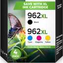 962XL Ink Cartridges for Office Jet Pro 9010 9020 9015 9018 9025 Compatible for HP 962XL Ink Cartridges Combo Pack 962 Ink Replacement for Office Jet Pro 9015 9010 9020 9018 9025 9012 Printer (4-Pack)