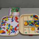 Wooden Magnetic Pattern Blocks Set with Cards, 288 PCS Montessori Tangram Puzzle Learning Toys for Toddlers 4-8, Educational STEM Gift for Kids Boys Girls 4 5 6 7 8