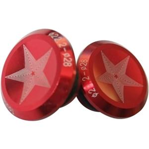 DONGKER 1 Pair Bike Handlebar End Plug,Aluminium Alloy Bike Accessories End Caps for 15-20mm Inner Diameter Bicycle Handlebar, Red