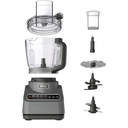 Ninja Food Processor, Professional Plus, 1000 Peak Watts, 4 Functions for Chopping, Slicing, Purees & Dough with 9-Cup Processor Bowl, 3 Blades, Food Chute & Pusher, Silver, BN601