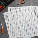 DoubleFill 2 Pack 2' x 2' Plastic Perforated Tiles with 3/8" Holes 24" x 24" White Drop Ceiling Tiles Plastic Ceiling Grid Covers