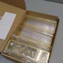 PPH-Sisy Clear Acrylic Sign Holder 6x 4 Horizontal Double Sided Gold Frame Display Stand Table Flyer Holder for Wedding Table Number Menu Holder (6pcs)