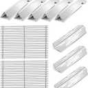 Stainless Steel Grill Flavorizer Bar Heat Plates with 2 Pack 9mm Grates Gas Grill Replacement Parts for Weber Genesis II 300 Series Genesis II E-310 E-315 E-330 E-335 S-310 S-335 Gas Grill Part