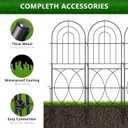 Decorative Garden Fence, No Dig Rustproof Metal Wire Fencing Border Animal Barrier, Flower Edging for Landscape Patio Yard Outdoor Decor (XK-12PACK)