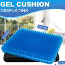Gel Seat Cushion for Long Sitting - 18" x 16" x 2.4" (Extra ThickSoft) Gel Cushion for People Over 200 lbs, Pressure Relief Cushion for Office Chair, Egg Cushions for Wheelchair, Gel Pad for Car