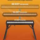 STRICH Collapsible Piano Keyboard Stand - Adjustable and Portable Heavy Duty Music Stand - Fits 54/61/88 Key Electric Digital Pianos - Sturdy Musical Keyboard Table