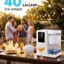 Silonn Nugget Ice Maker Countertop with 3L Detachable Tank – 40 lbs/Day Self-Cleaning & Timer, 40 dB Quiet for Home Bar Party Office, Chewable Nugget Ice Machine for Summer & Cold Drinks, White