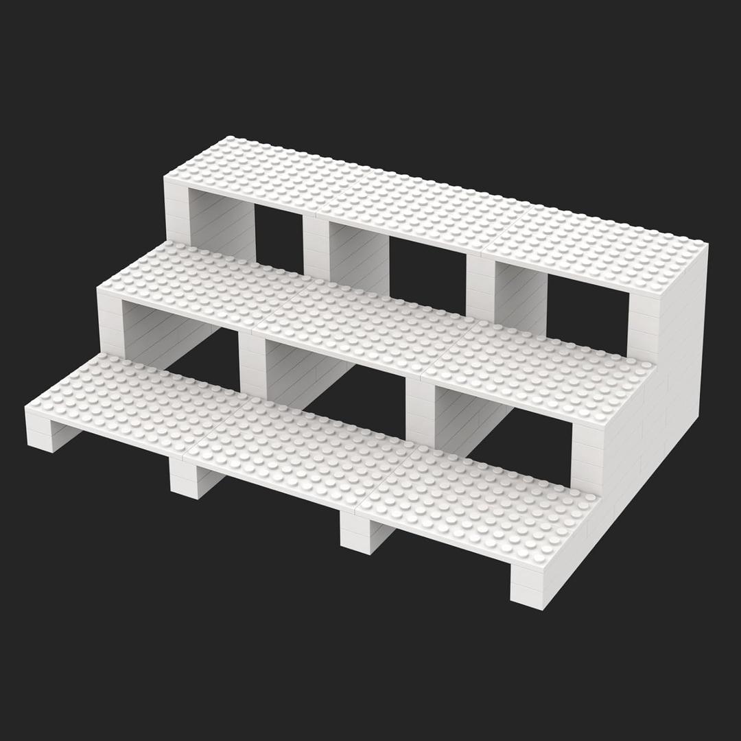 Display Shelf for Lego Minifigures & BrickHeadz | Brick Stand Holds 72 Figures or 15 BrickHeadz | White Organizer for Collectors | Great Gift for Minifigure Lovers