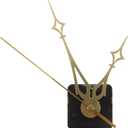 Quartz Clock Movement Replacement, Battery Operated Clock Movement Parts with Gold Clock Hands, Wall Clock Mechanism Replacement DIY Clock Making Kit (Powered by AA Batteries, not Included)