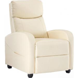 Sweetcrispy Massage Recliner Chair for Adults, Adjustable Home Theater Seating with Lumbar Support for Living Room, Modern Fabric Reclining, Beige