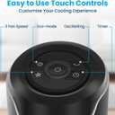 Senville 42" Oscillating Tower Fan for Bedroom, Remote, Bladeless, Quiet, 3 Modes, 7-Hour Timer, LED Display, Black