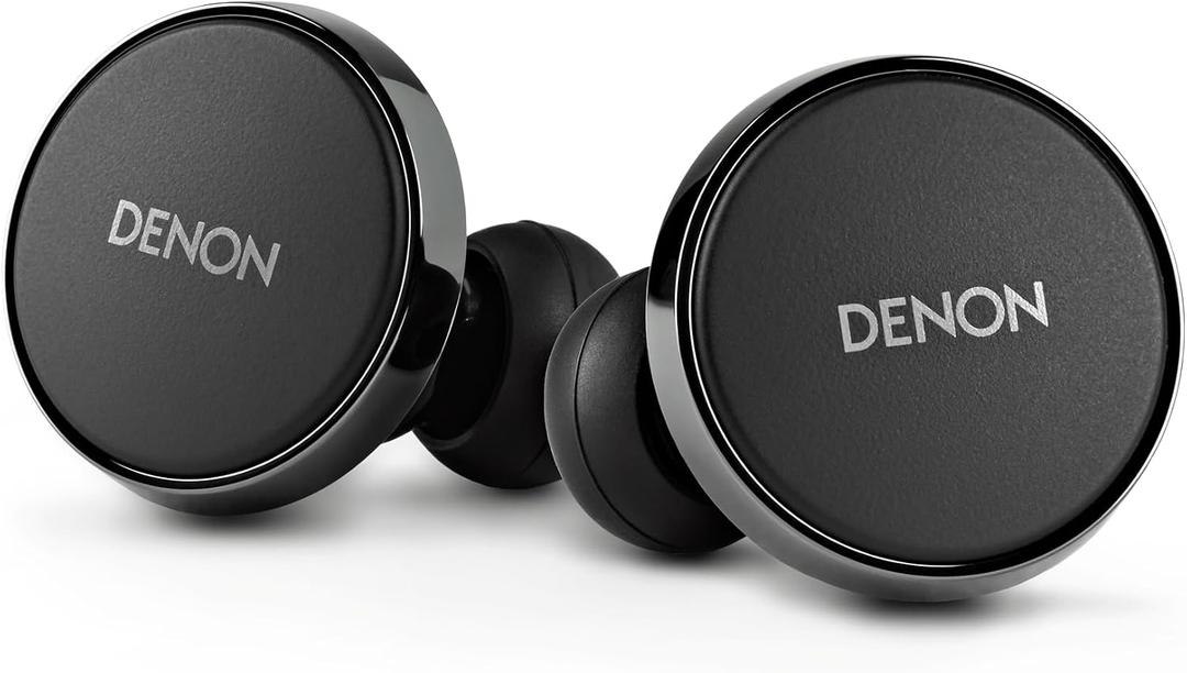Denon PerL Pro True Wireless Earbuds - Adaptive Active Headphones Wireless Noise Canceling, Masimo Adaptive Acoustic Technology, Spatial Audio, 32Hr Battery Life, Wirefree Charging, Black