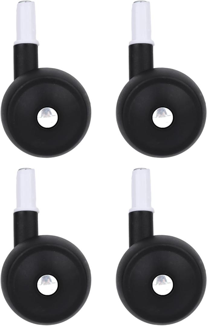 4pcs Baby Walker Replacement Wheels, Black Baby Universal Replacement Wheels Plastic Casters for Strollers Learning Walkers