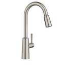 Moen Riley Spot Resist Stainless One-Handle Modern Pulldown Kitchen Faucet Featuring Power Clean and Reflex Docking System for the Spray Head, 7402SRS