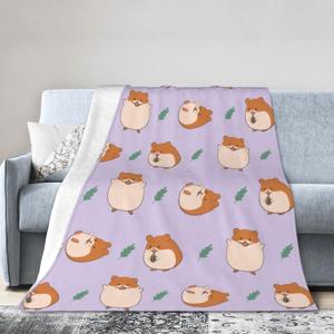 Cute Hamster Blanket Super Soft Warm Bed Throw Blankets for Couch Bedding Bedroom Sofa Office Car, All Season Cozy Flannel Plush Blanket Gifts for Girls Boys Kids Adults, 50"X40"