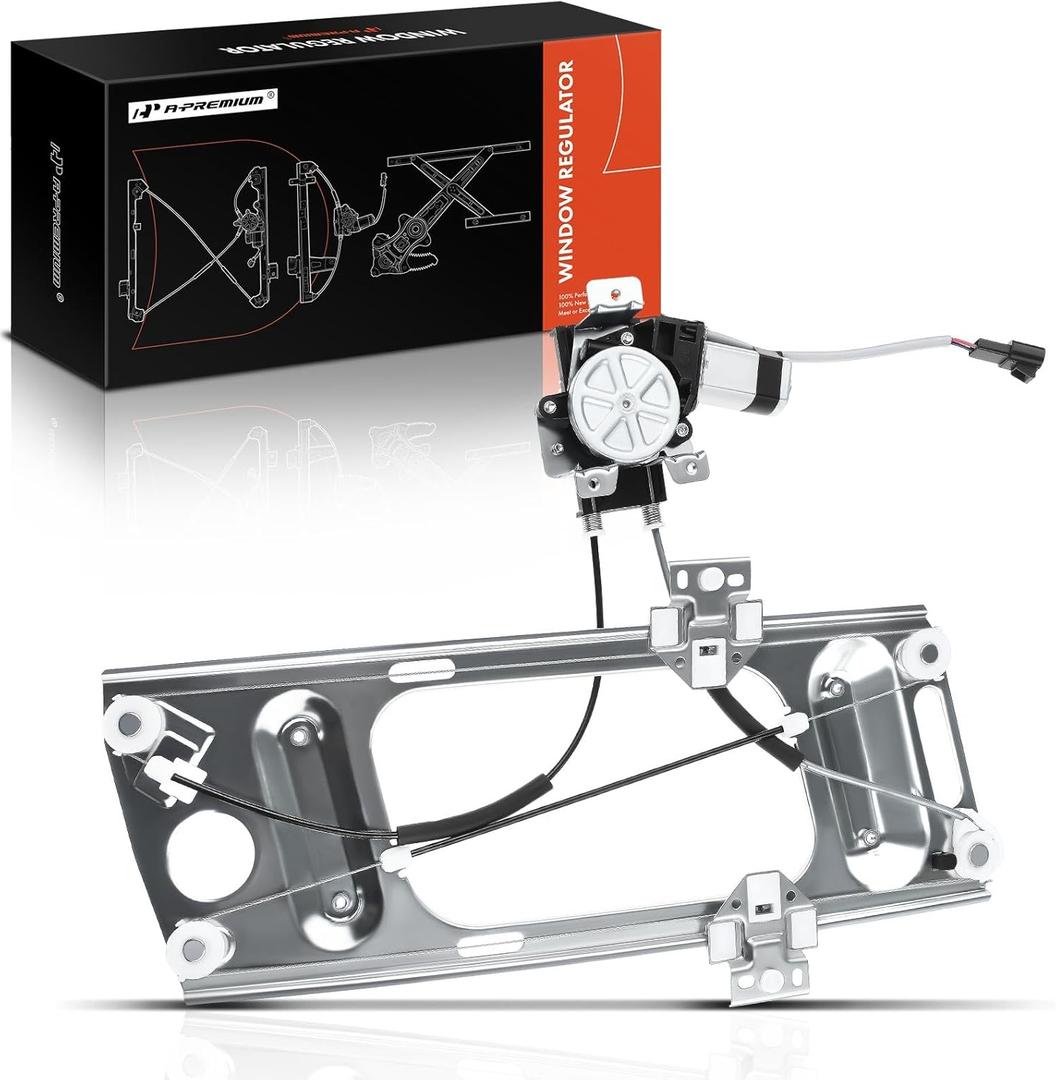 A-Premium Electric Power Window Regulator with Motor Compatible with Pontiac Grand Prix 1997-2002 Chevrolet Monte Carlo 2000-2007 Coupe Front Left Driver Side