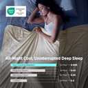 Bedsure Lightweight Cold Blanket for Summer, Bed Cooling Blanket Queen Size for Hot Sleepers, Ice Cool Essentials for Hot Nights, Breathable Thin Bedding for Teen Girls, Women, Oat Milk, 90" x 90"