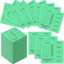 Kosiz 1000 Sheet 5 Bid Raffle Tickets Chinese Auction Tickets Sheets Auction Fundraiser Ticket Numbered with Name and Phone Number Per Sheet Raffle Tags for Silent Auction(Green)