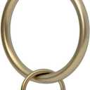 Ivilon Drapery Eyelet Curtain Rings - 1.7" Ring Loop for Hook Pins, Set of 14 - Warm Gold