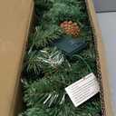 Nearly Natural 6ft. Christmas Artificial Garland with 50 Clear LED Lights and Pine Cones