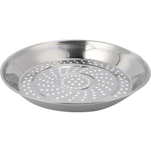 Cabilock Steaming Dish with Holes Stainless Steel Steamer Rack for Wok 12.20 inch Food Steaming Tray Steam Plate for Fish Veggies Dumplings Tamales Crab Boiled Eggs 1 Plate