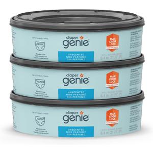 Diaper Genie Bags Refills 270 Count (Pack of 3) with Max Odor Lock | Holds Up to 810 Newborn Diapers (270 Count (Pack of 3))