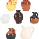 Totority 7pcs Mini Pocket Vase Ceramic Flower Vase Miniture Decoration Ceramic Plant Pot ature Pottery atures Furniture Supplies Scene Decor ic Decor Thumb Basin