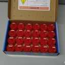 LANKER 24 Pack Flameless Led Tea Lights Candles, Flickering Red Battery Operated Electronic Fake Candles, Decorations for Wedding, Party, Christmas, Halloween (Red)