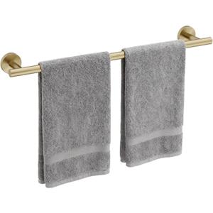 Brushed Gold Towel Bar, 24 Inch Bathroom Towel Rack (Total Length 26-Inch), Towel Holder Wall Mounted, Thicken SUS304 Stainless Steel Towel Rod Modern Home Decor