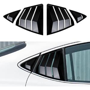 Rear Side Window Louvers Compatible for Toyota Camry 2025 2026 Accesories for Toyota Camry 9th Gen Sport Style Air Vent Cover (Glossy Black)