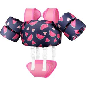 Vvinca Toddler Swim Vest for Kids 13-30lbs Boys Girls Puddle Jumper Toddlers Pool Floaties Jacket with Adjustable Crotch Strap Sleeves Shoulder for 1 2 3 Years Old Baby Infant Learn to Swimming