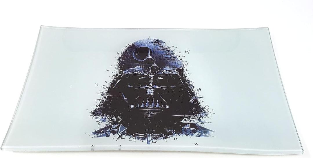 E.G.G. Shatter Resistant Glass Tray: Decorative Tray/Rolling Tray/Collectable/High Resolution/Great Gift (Vader's Star Wars)