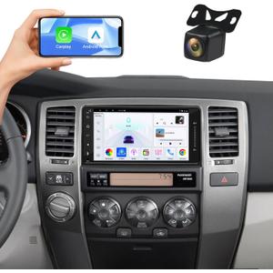 Car Stereo for Toyota 4Runner 2003-2009, 4+64G QLED Touchscreen Car Radio with CarPlay Android Auto, AHD 1080P Backup Camera, Bluetooth 5.4, GPS, FM Radio, DSP
