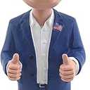 President Donald T Bobblehead with MAGA Hat (Large 7 inch）